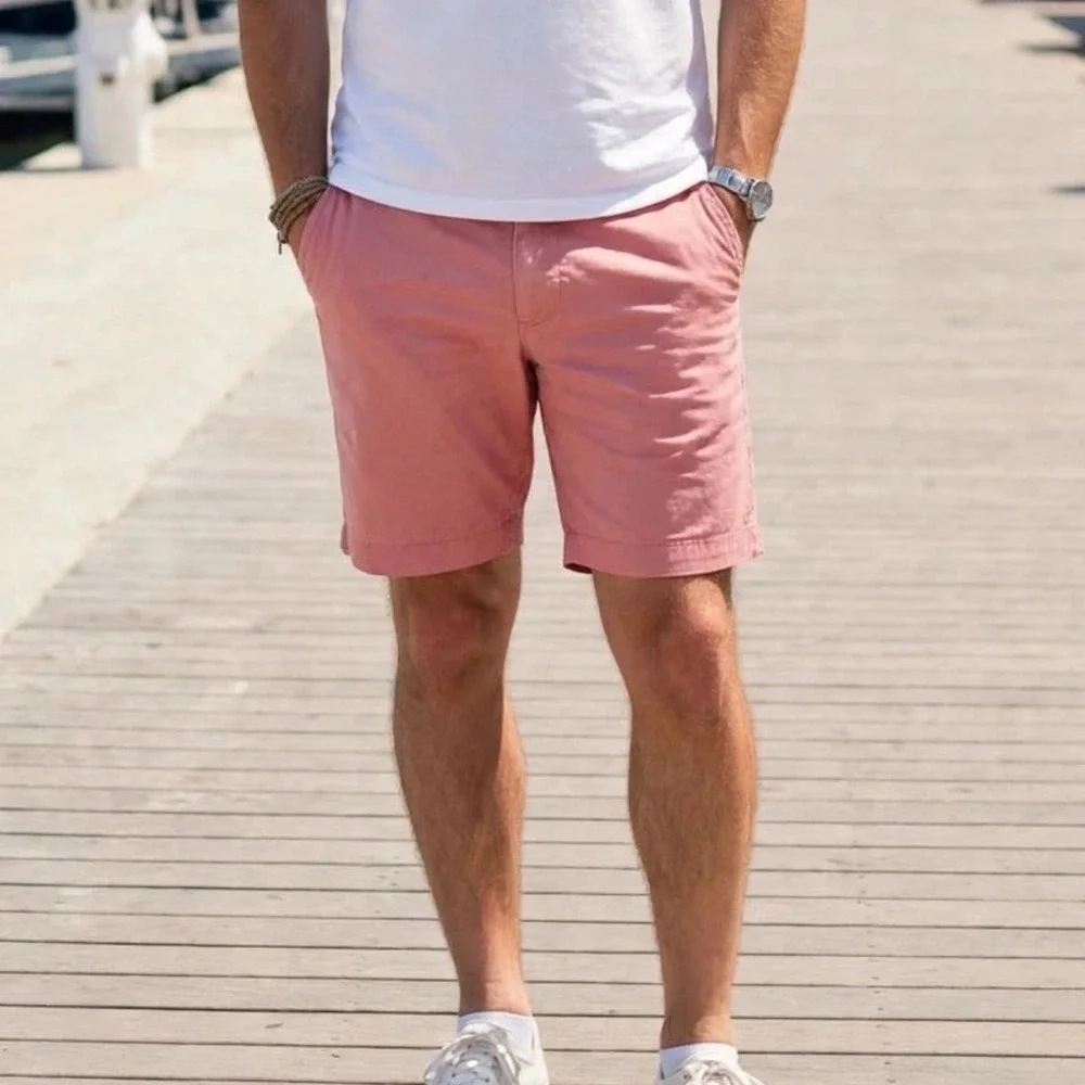 J.‎ Crew Stretch Chino Shorts Coral Pink Men's Size 31 Casual Summer